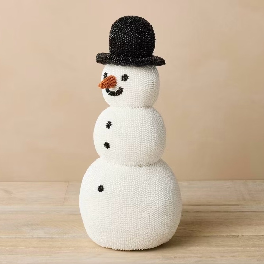 John Derian for Target 13.5" Snowman Beaded Pillow